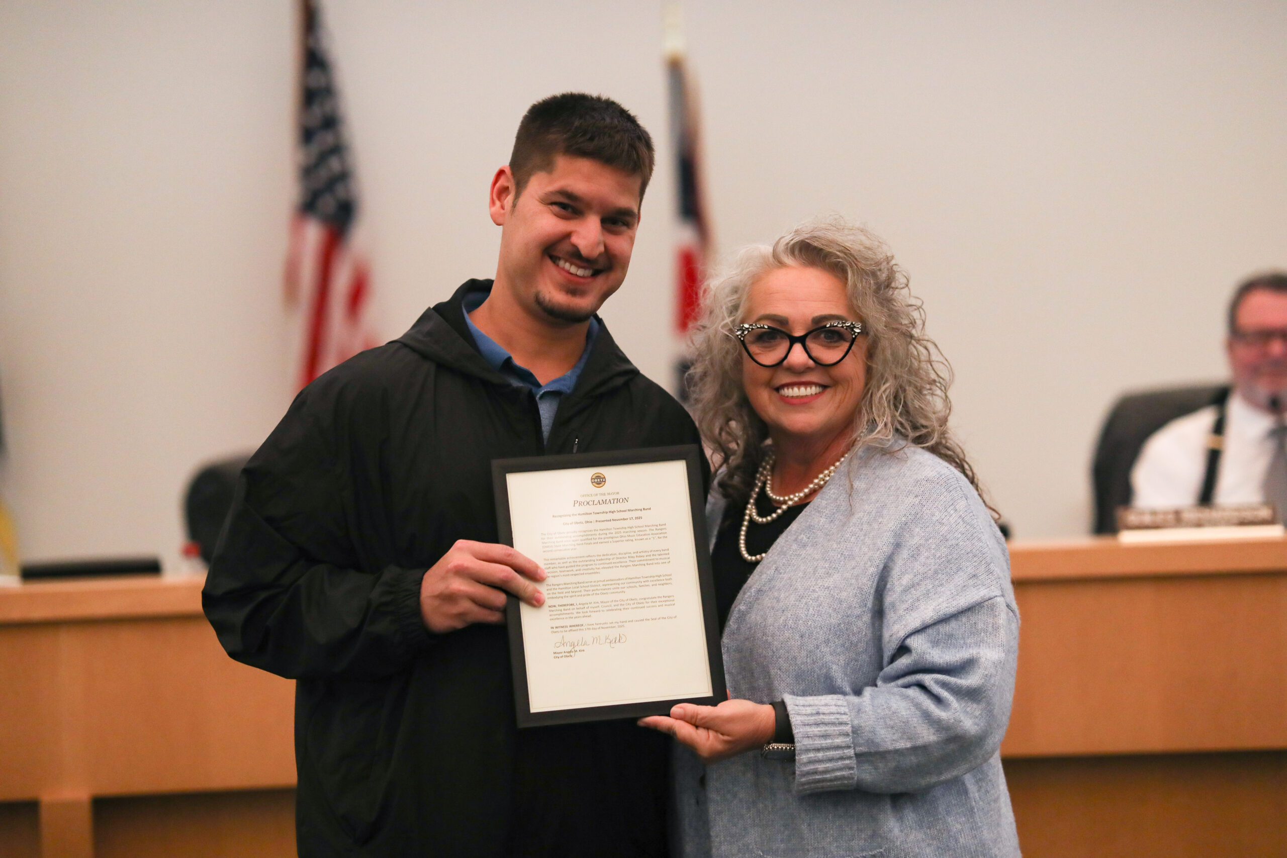 Mayor Kirk and Riley Robey